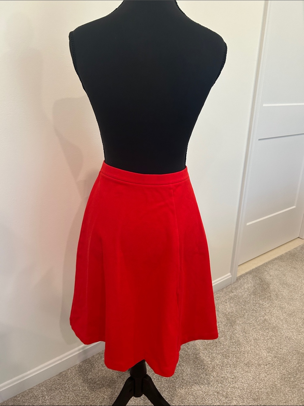 Lands' End Bright Red A-Line Skirt